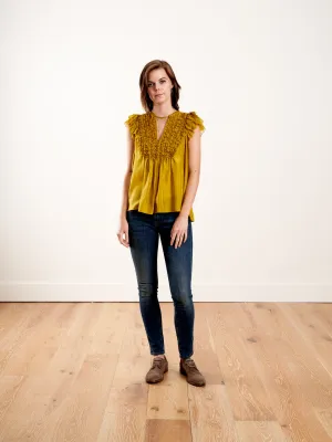 evona top - chartreuse