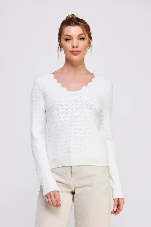 Fait Scallop V Sweater