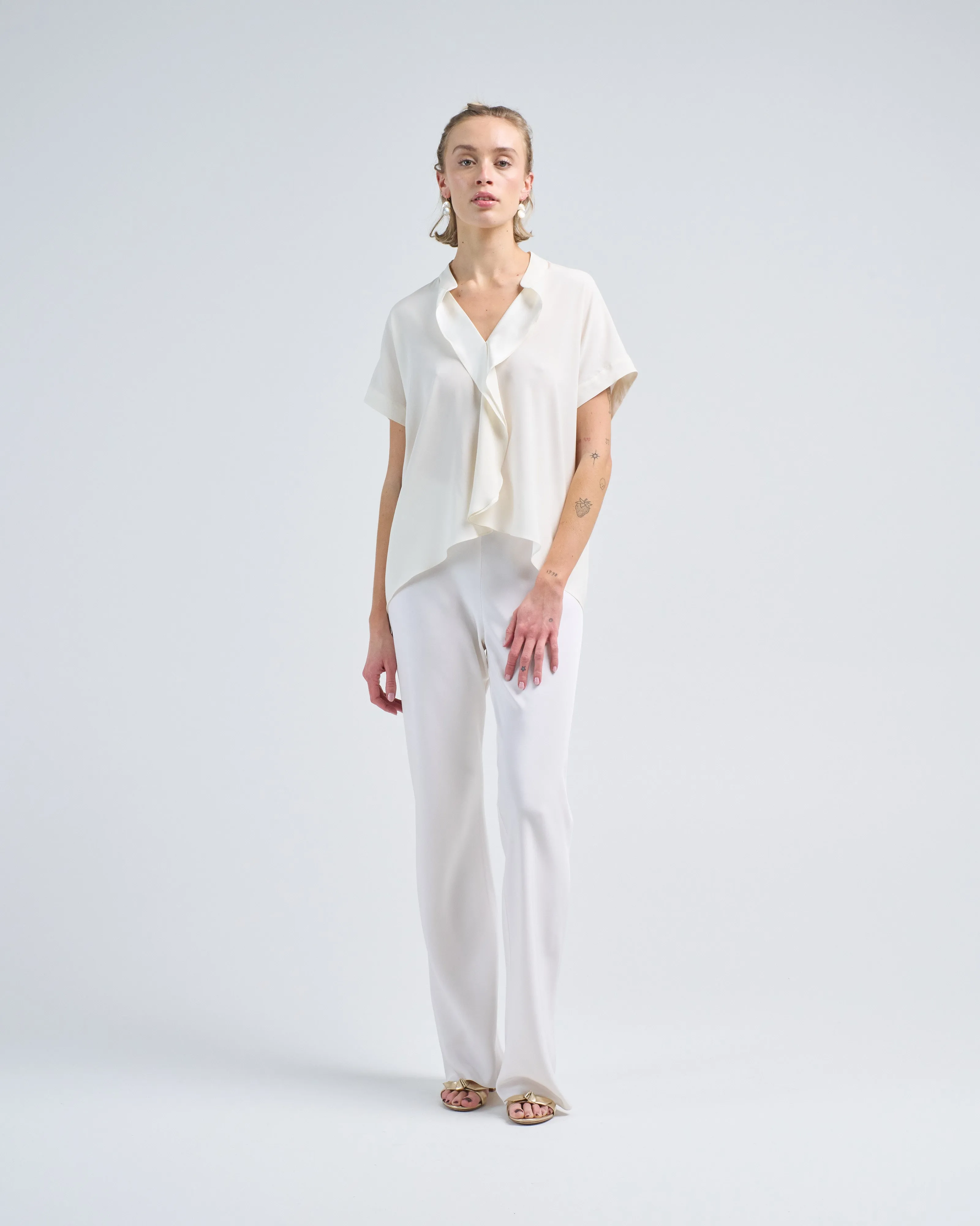 fin gaban shirt silk charmeuse