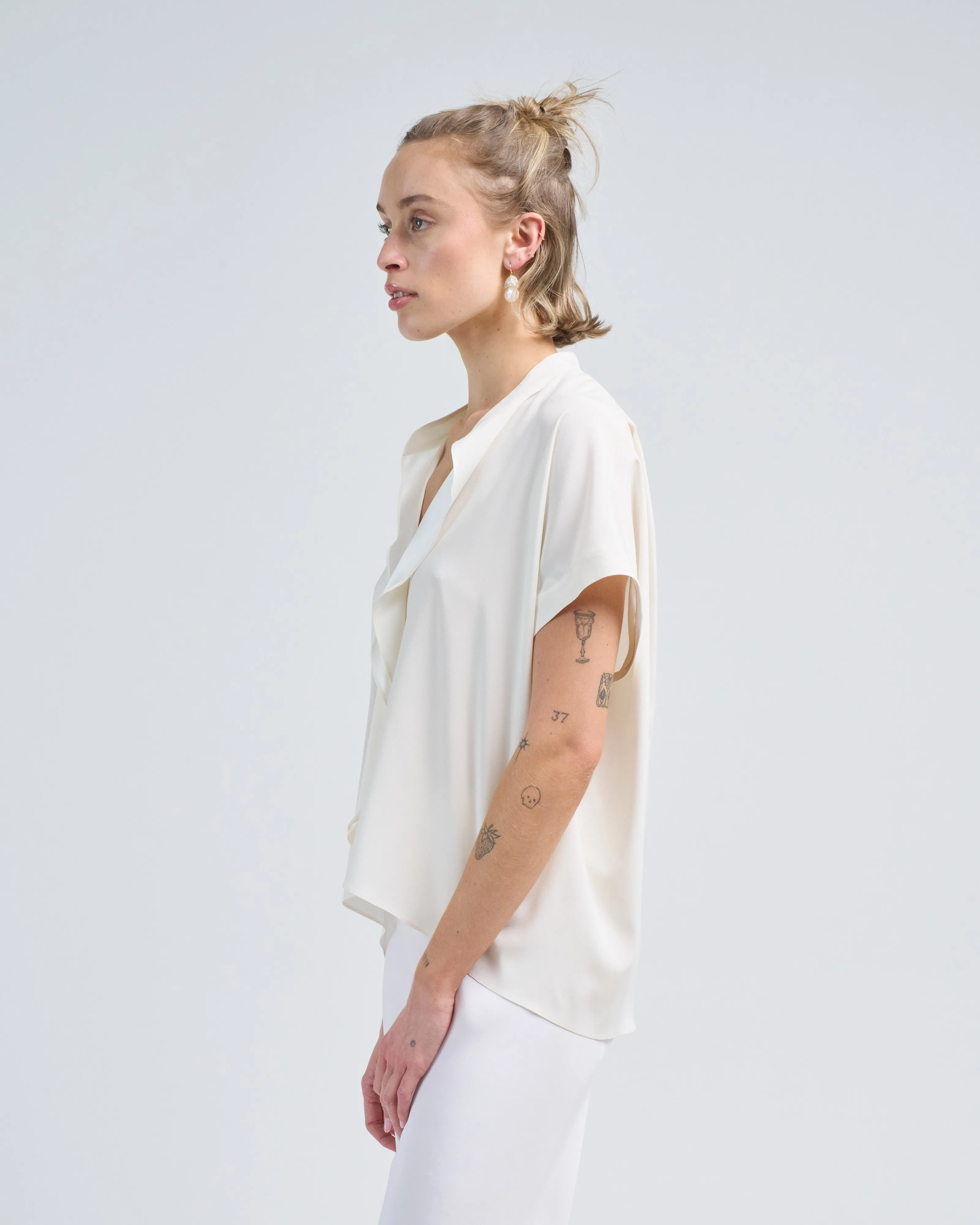fin gaban shirt silk charmeuse