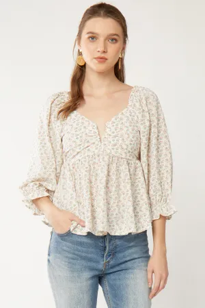 Floral Babydoll Top