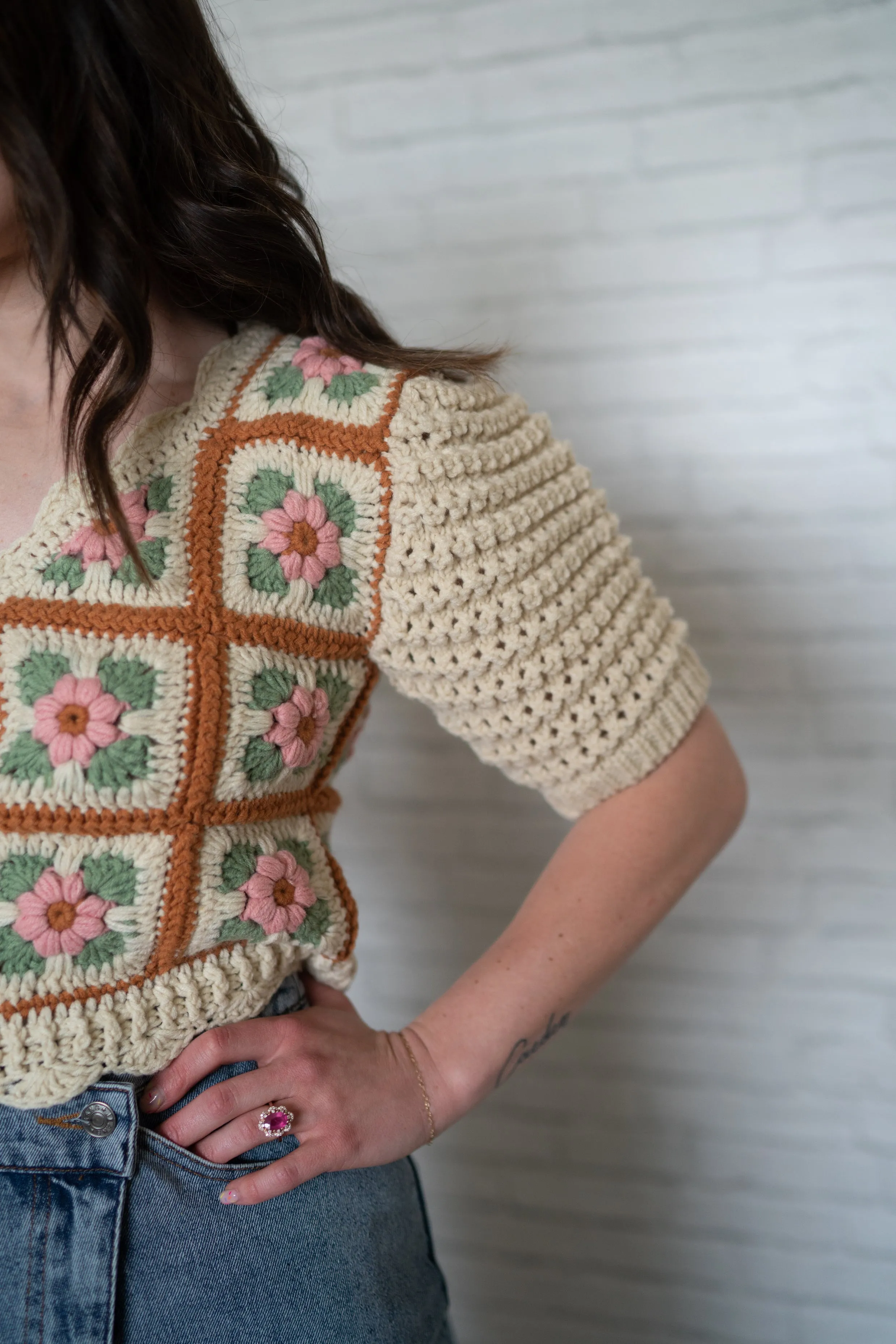Flower Girl Knit Cardigan