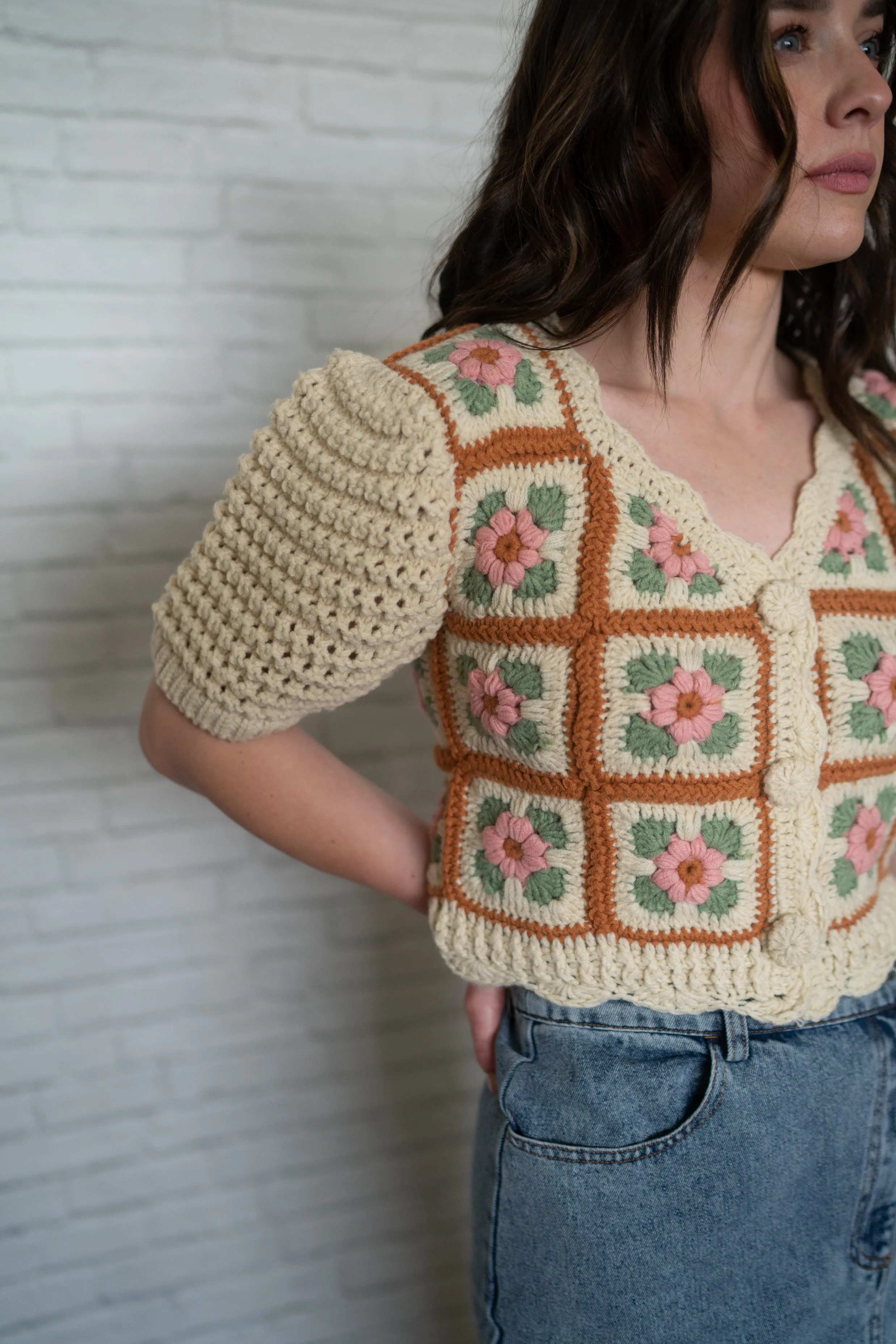 Flower Girl Knit Cardigan
