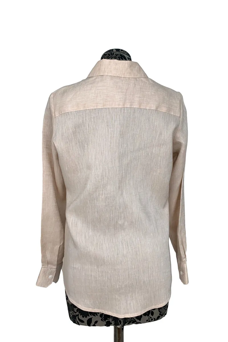 Foxcroft Jordan Linen Shirt in Flax