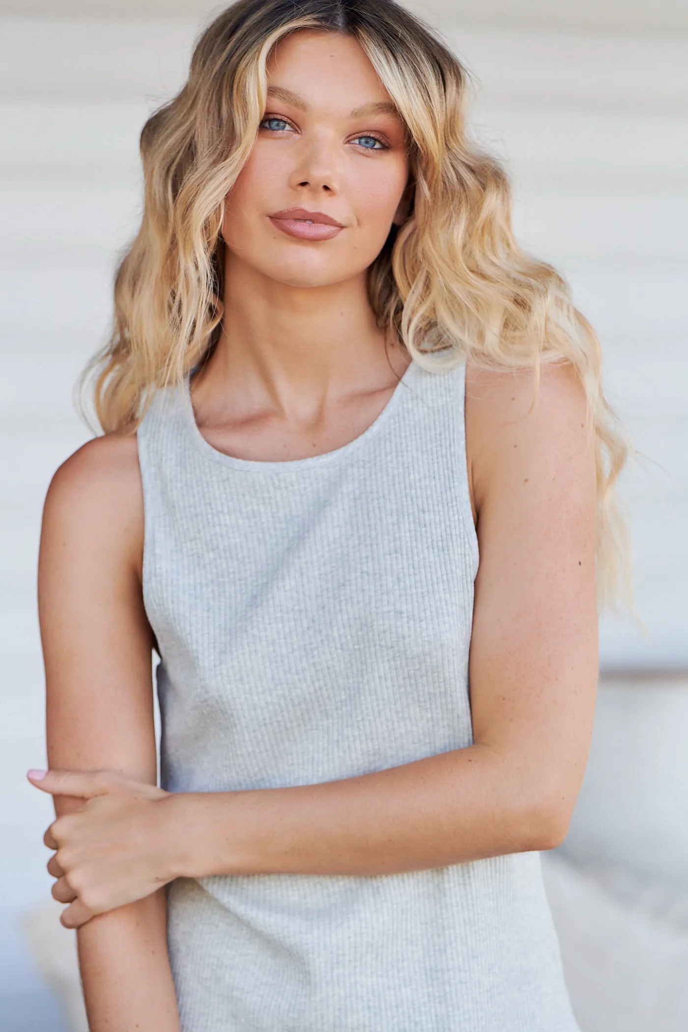 Frankii Tank Top -  Grey Marle