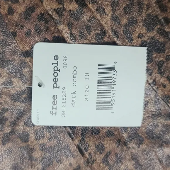 Free People Printed Fake Out Faux Wrap Animal Print Skirt NWT