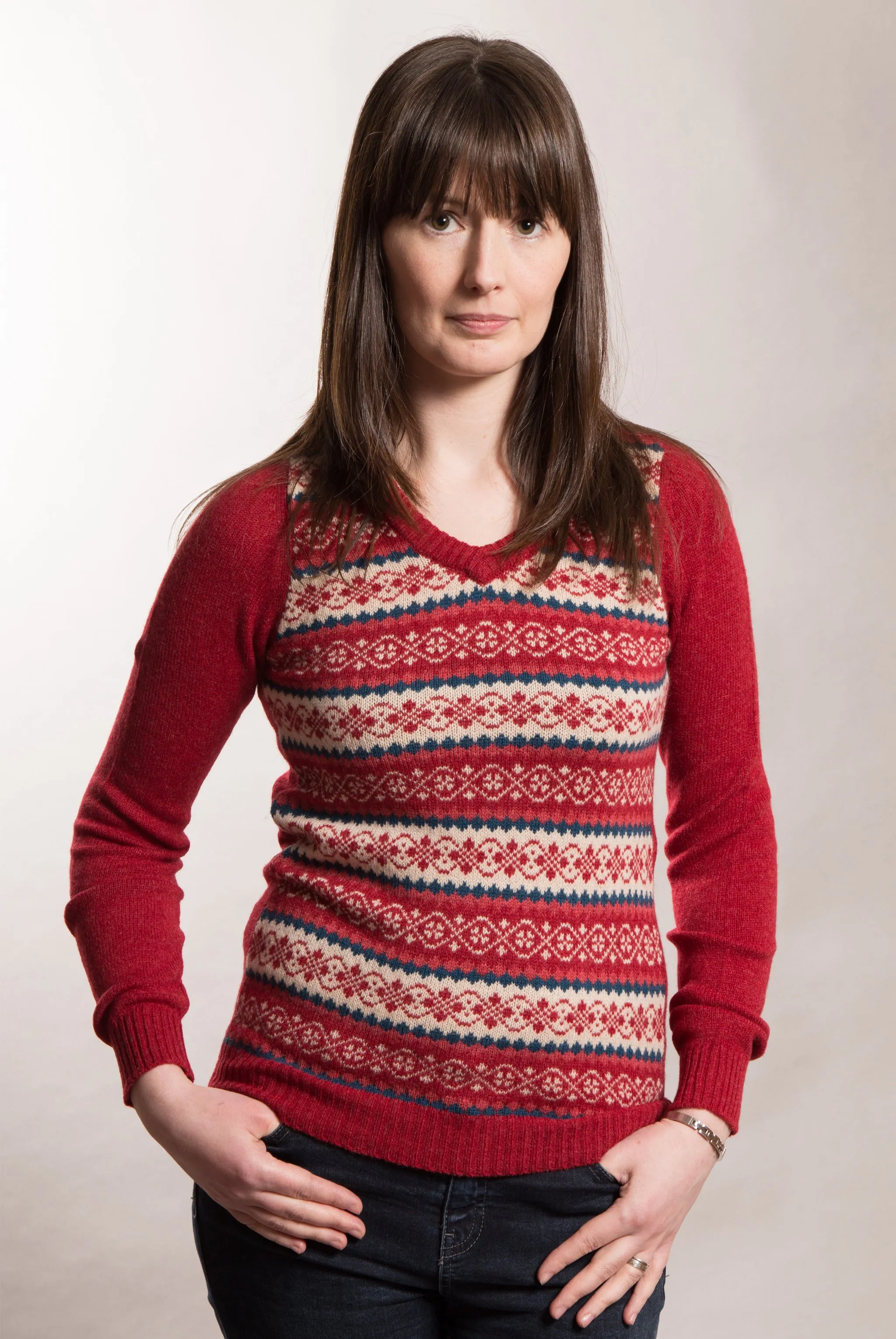 Funky Fair Isle Jumper - V Neck