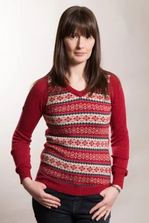 Funky Fair Isle Jumper - V Neck