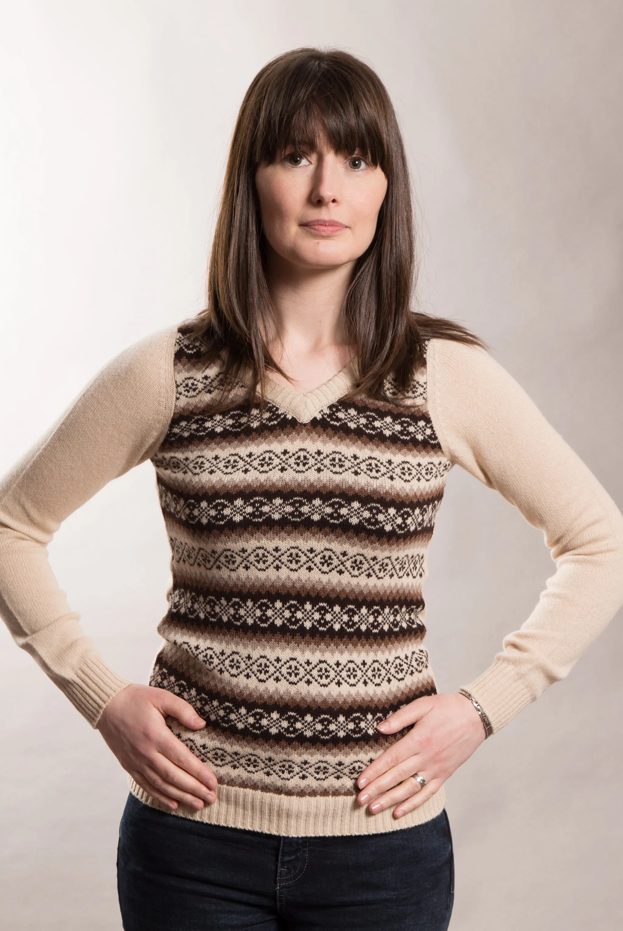 Funky Fair Isle Jumper - V Neck