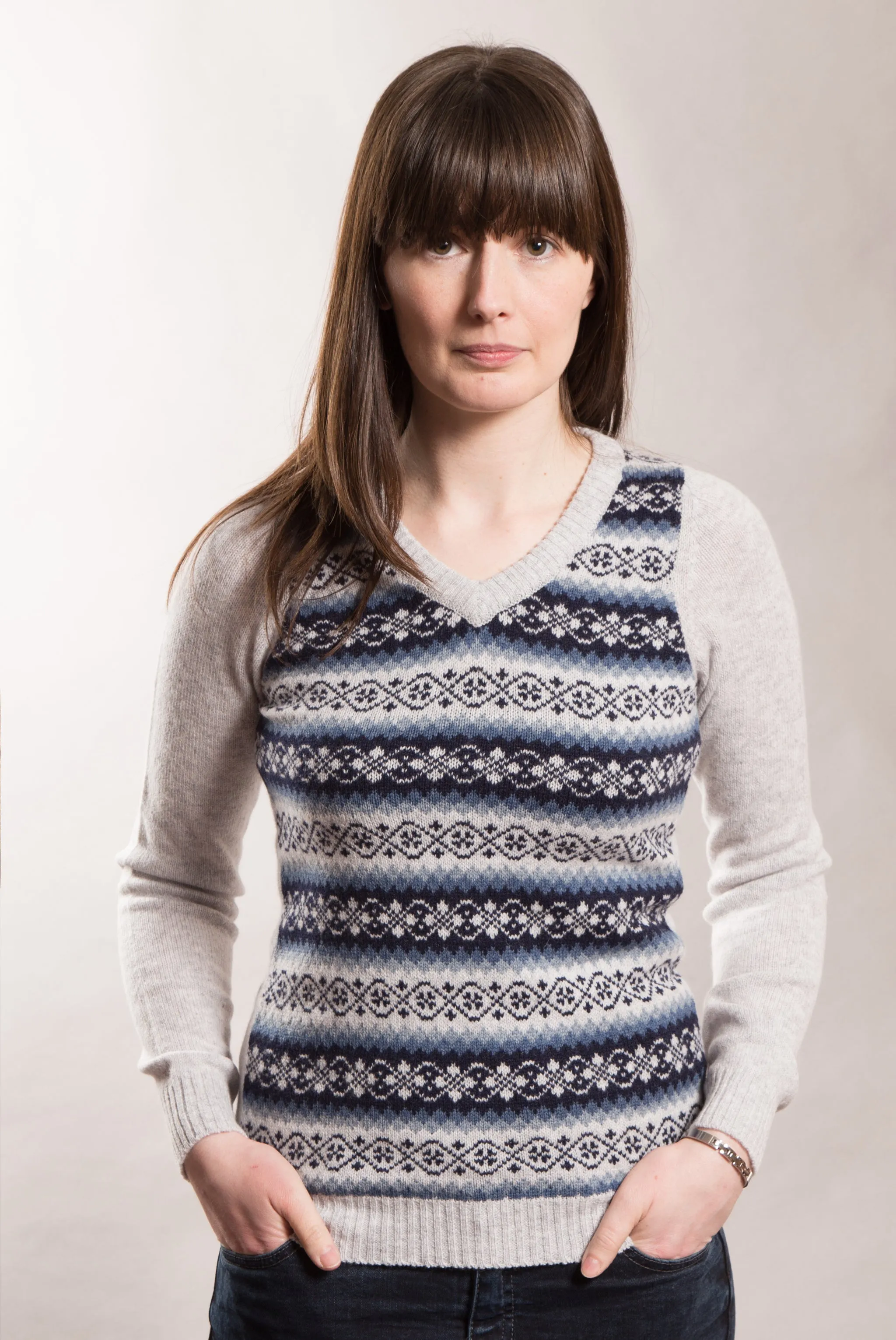 Funky Fair Isle Jumper - V Neck