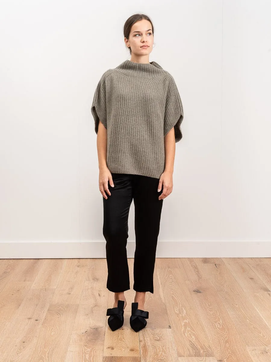 funnel rib sweater - sage