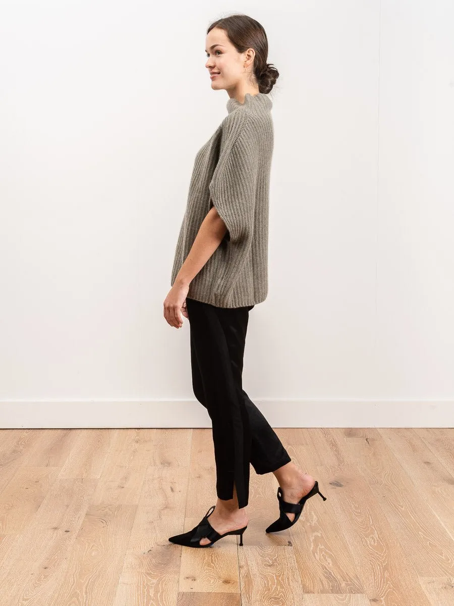 funnel rib sweater - sage