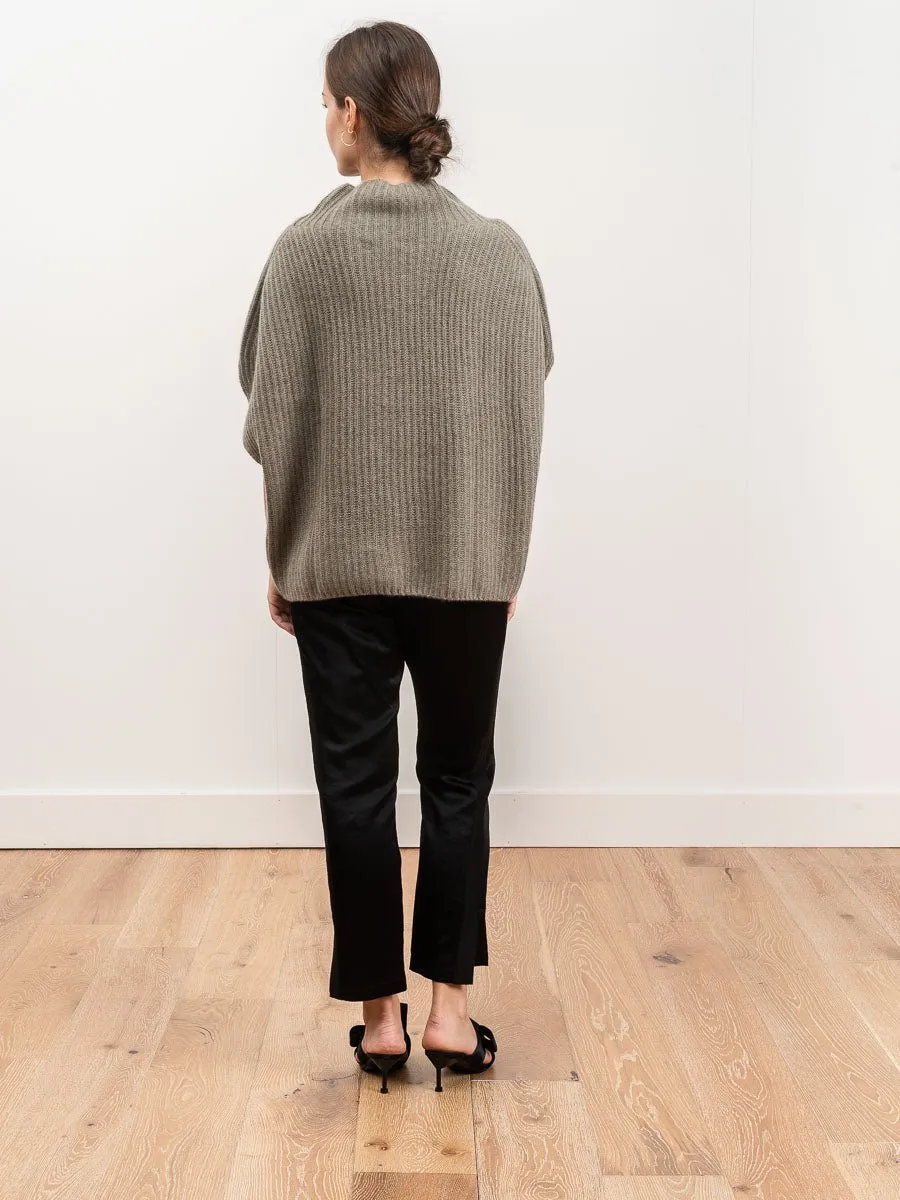 funnel rib sweater - sage