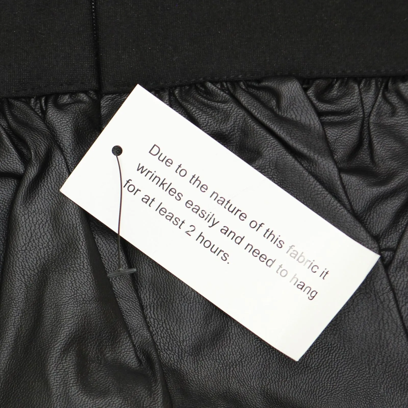 G BY GIULIANA Womens Plus Size Black Label Faux Leather Ruffle Skirt