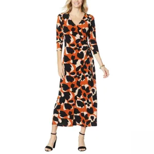 G by Giuliana Women's Ruched Wrap Style Maxi Dress