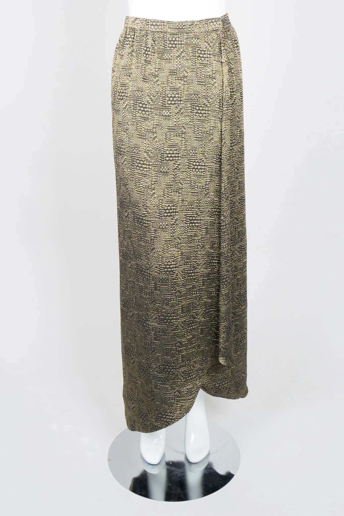 Geometric Metallic Skirt & Top Set