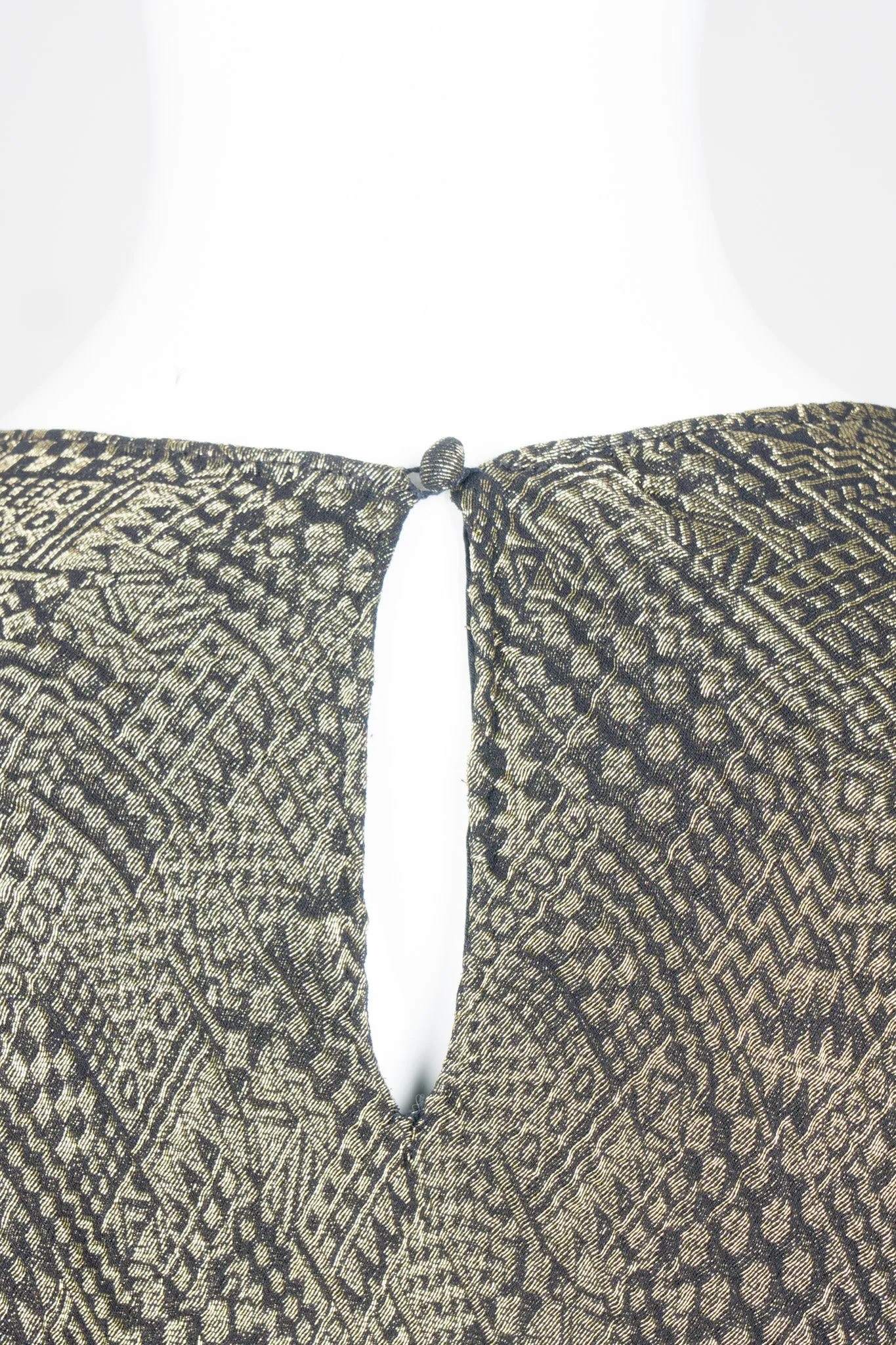 Geometric Metallic Skirt & Top Set