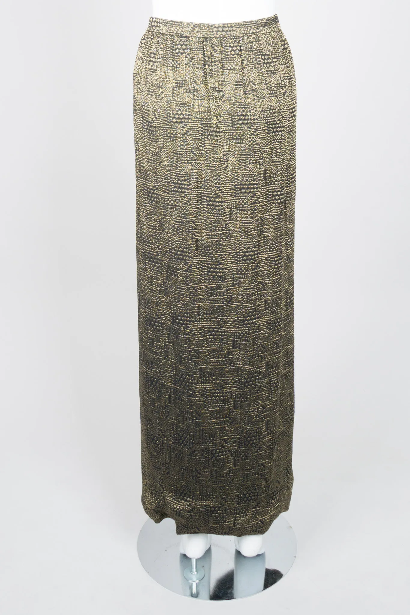 Geometric Metallic Skirt & Top Set