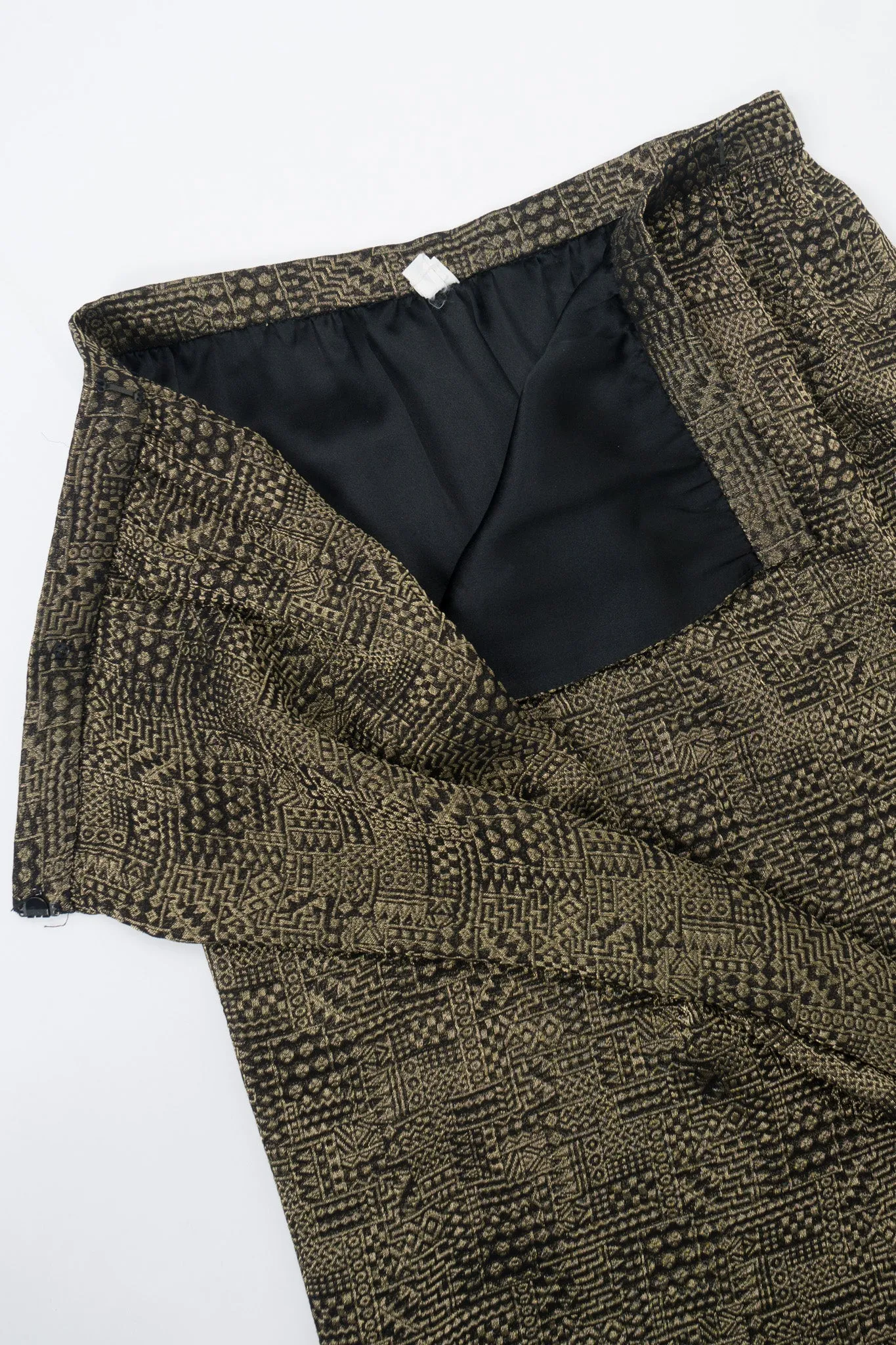 Geometric Metallic Skirt & Top Set
