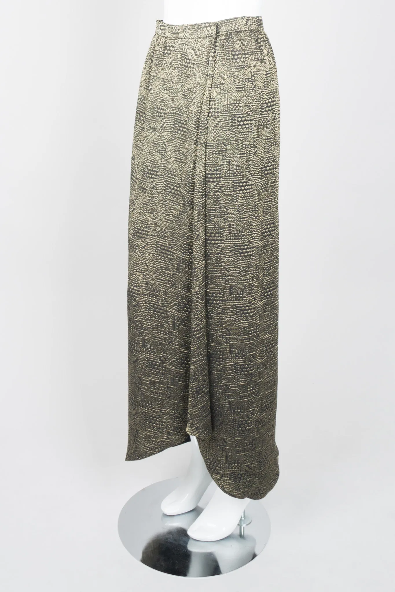 Geometric Metallic Skirt & Top Set
