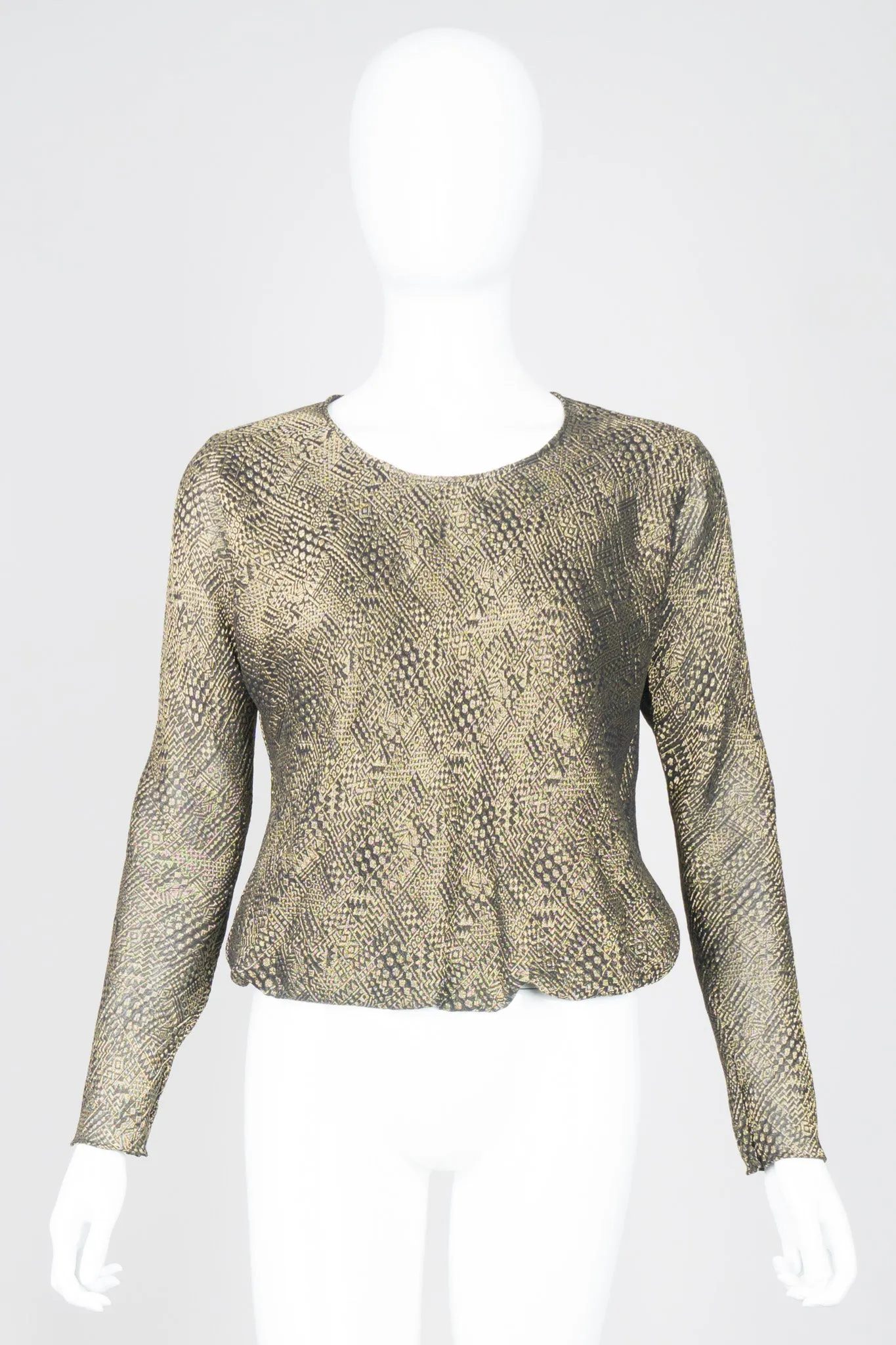 Geometric Metallic Skirt & Top Set