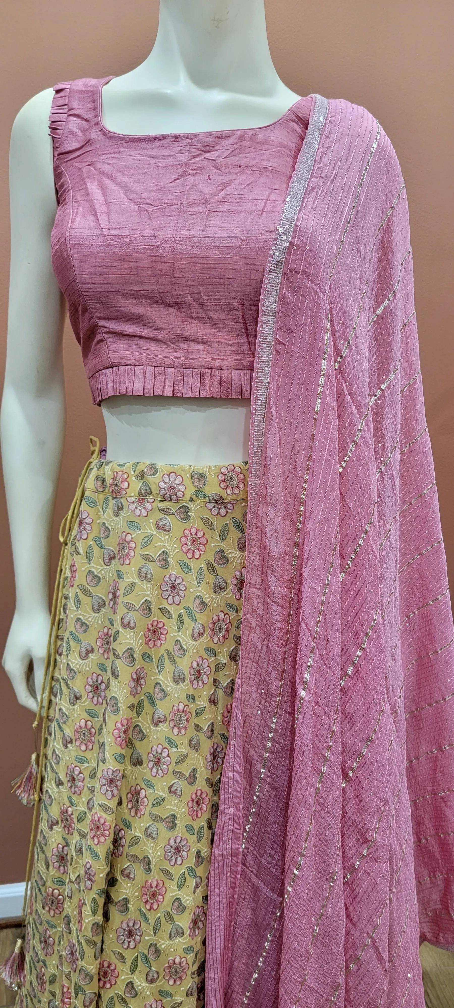 Georgette Embroidered Lehenga set
