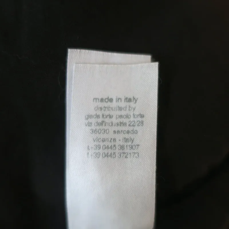 Giada Forte Tank Top Black Gathered Cotton-Silk Voile Size 0