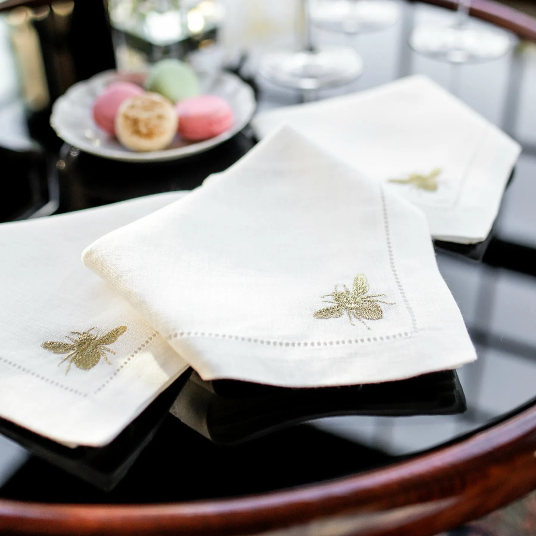 Gold Bee Dinner Napkins