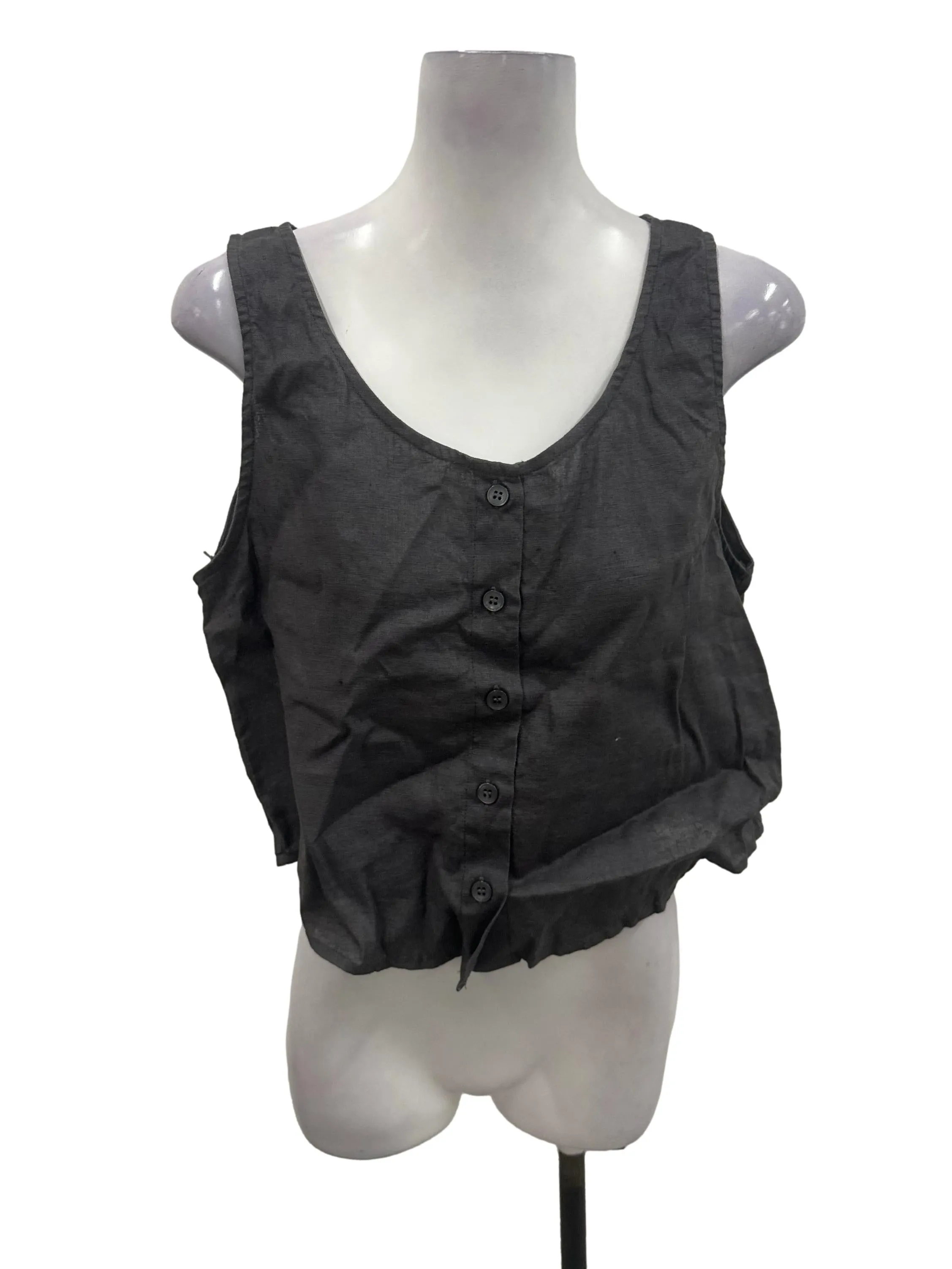 Grey Linen Top