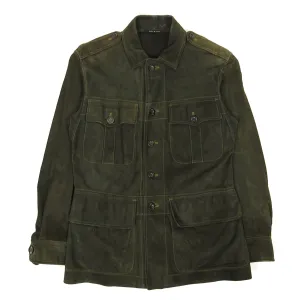 Gucci Suede Utility Jacket Size 48