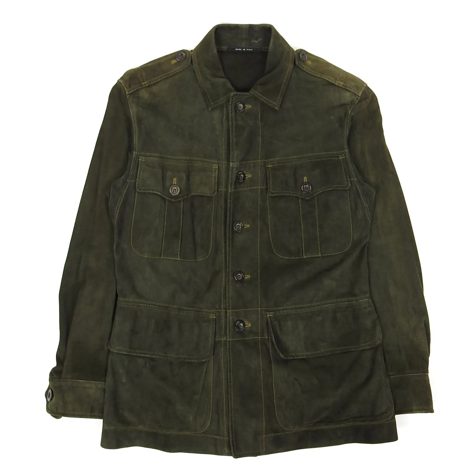 Gucci Suede Utility Jacket Size 48