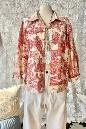 HF189 The Highlands Foundry Red Toile Utility Jacket