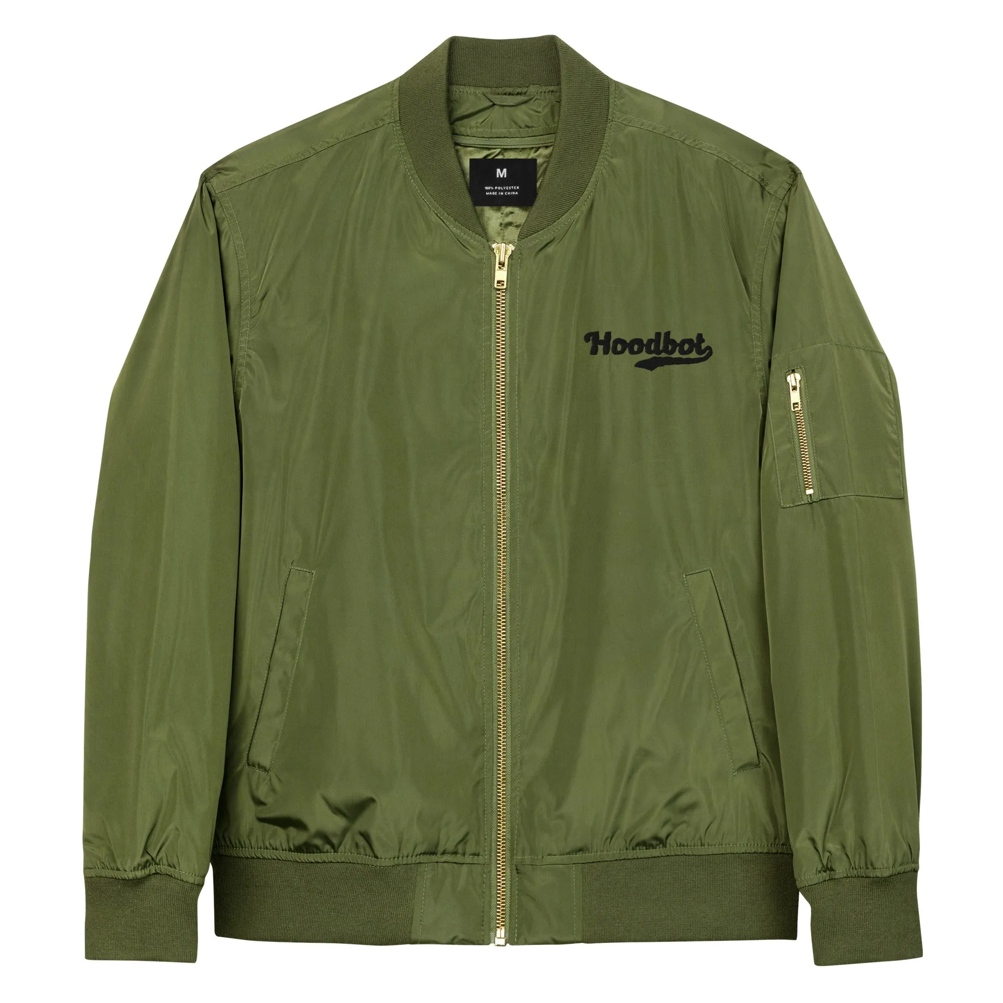 HOODBOT Fizzy Green Recycled Bomber Jacket