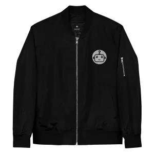 HOODBOT Flizzy Black Premium Recycled Bomber Jacket