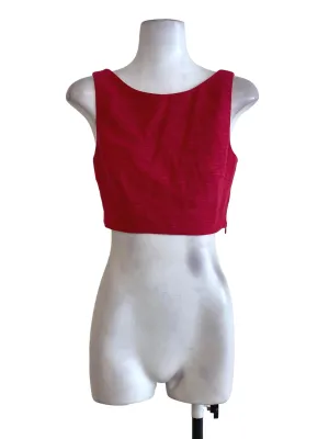 Hot Pink Tweed Top LB