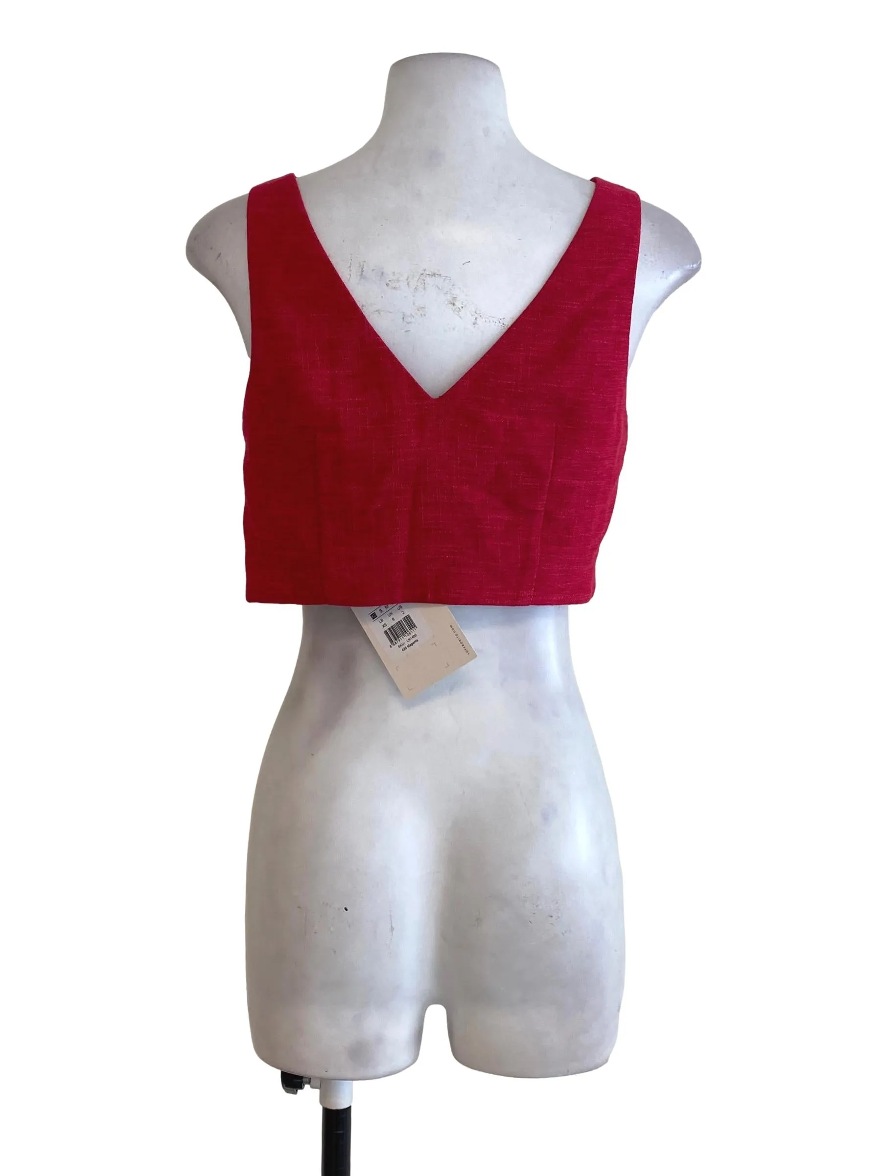 Hot Pink Tweed Top LB