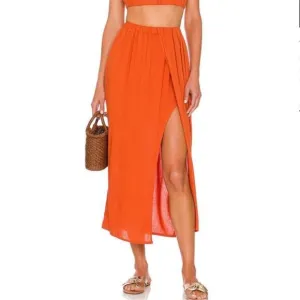 HOUSE OF HARLOW Hi Low Skirt Women XS Tulip Corfu Resort Boho Cottage Preppy