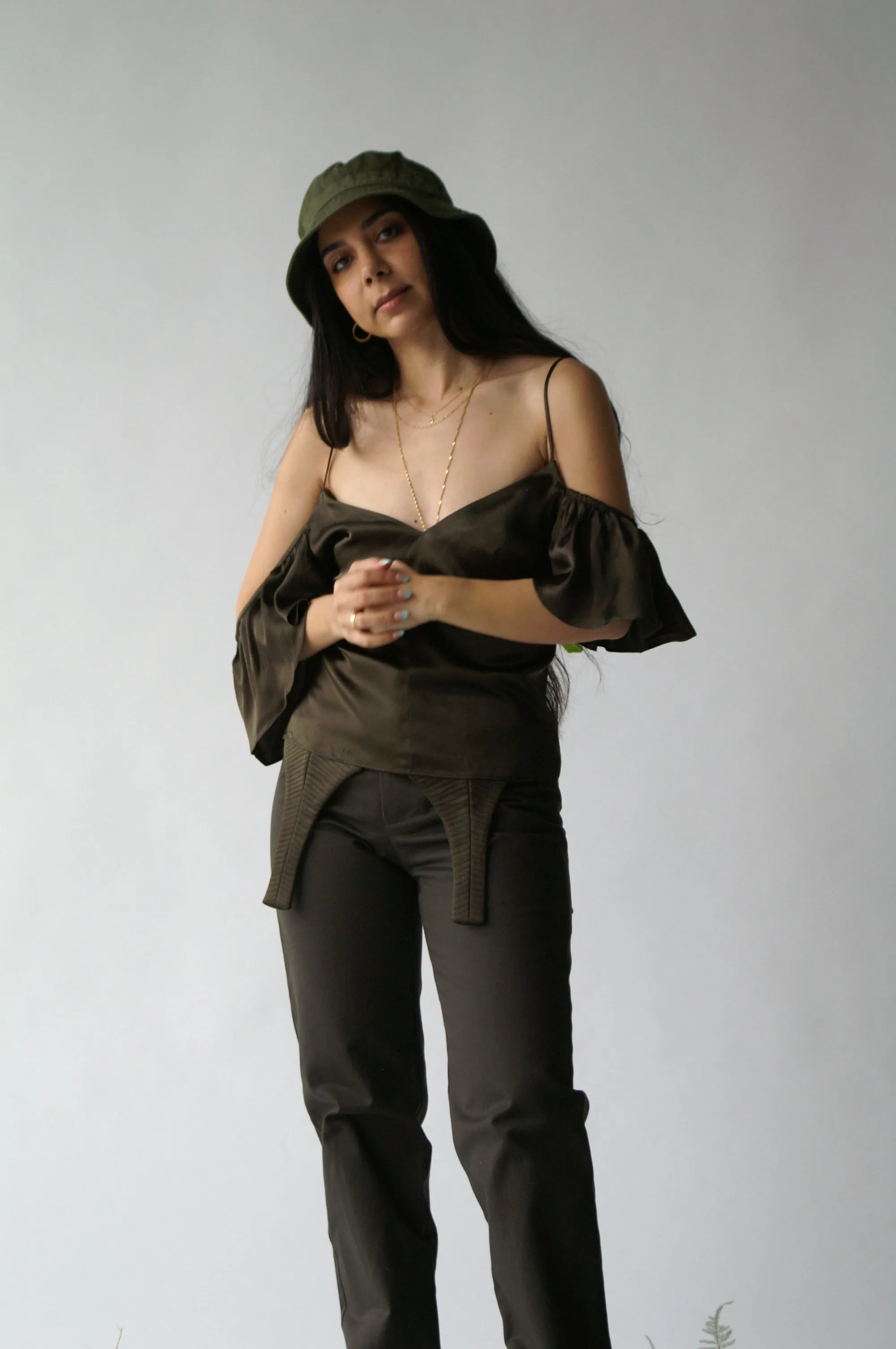 Hunter Green 100% Silk Top