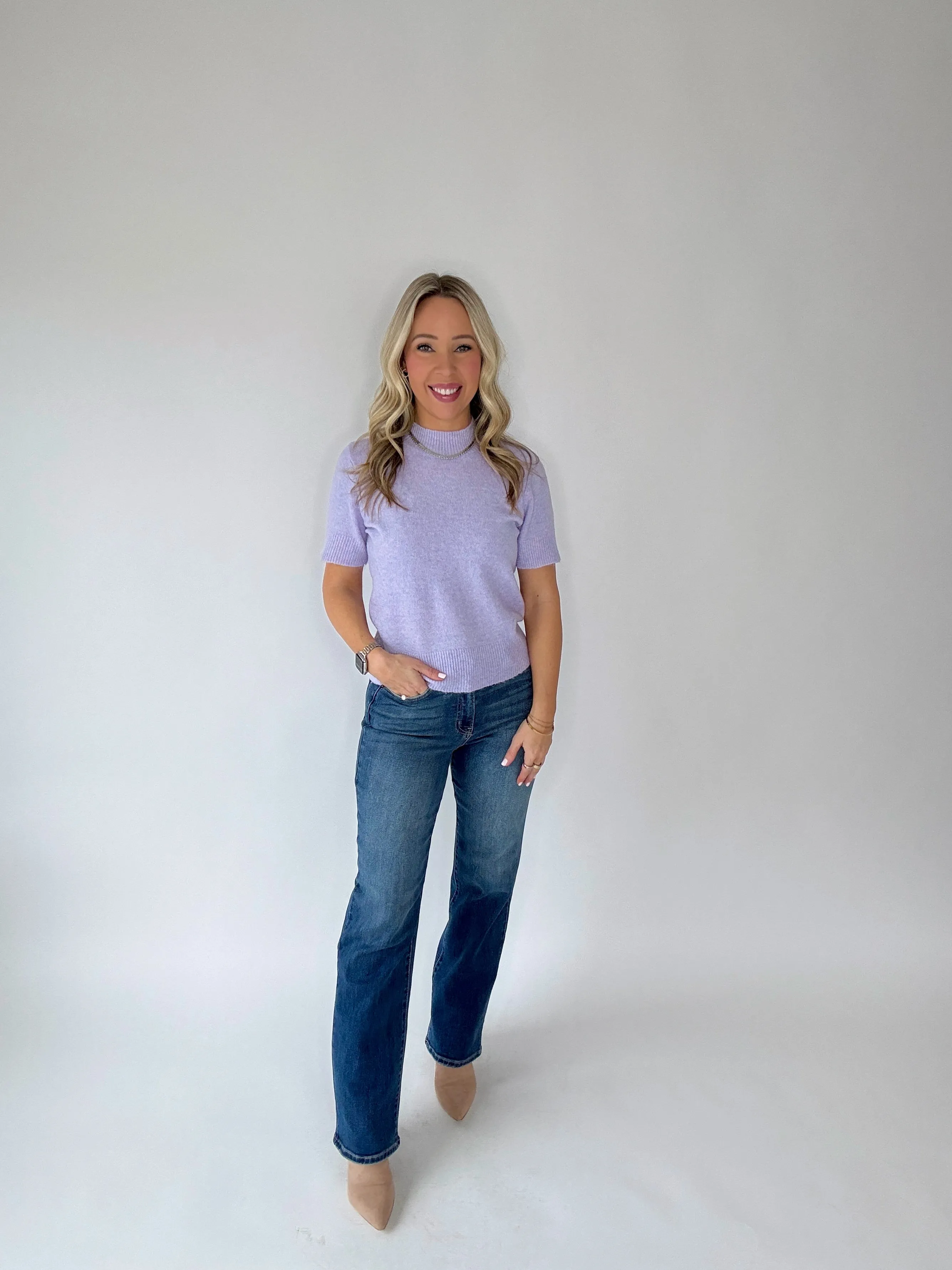 In The Moment Short Sleeve Sweater