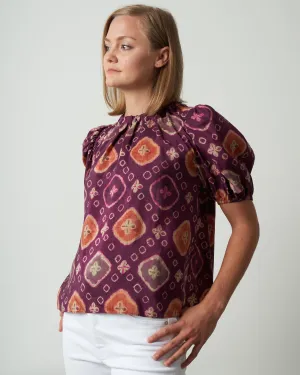 isolda top - hibiscus shibori