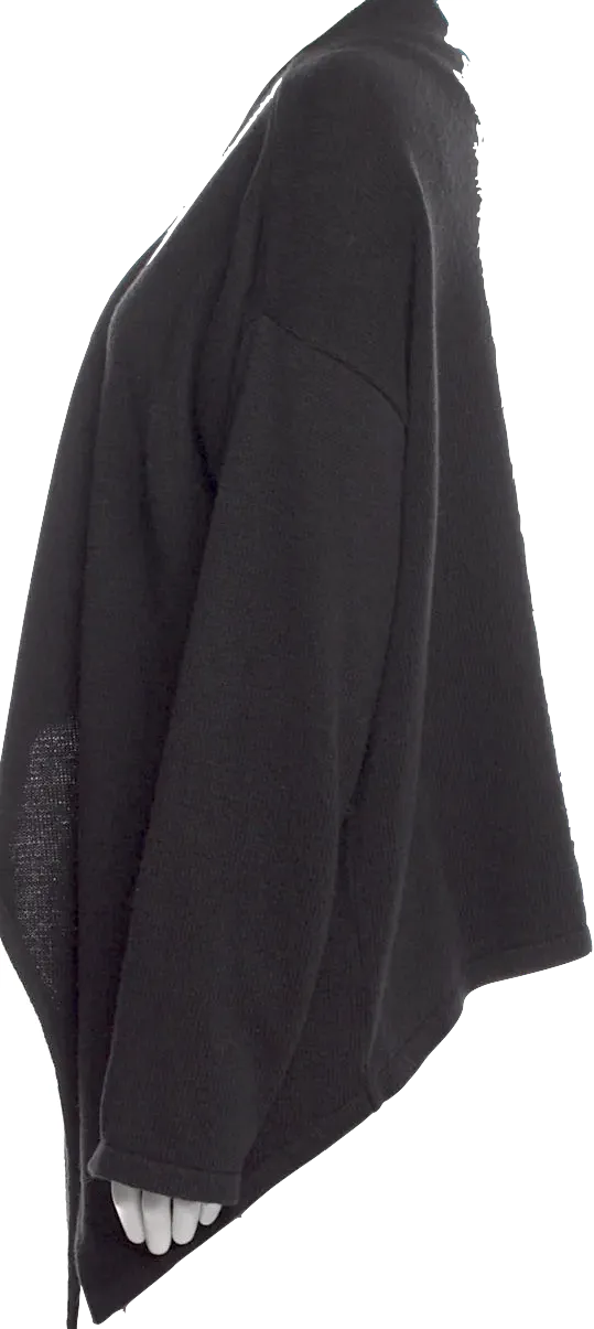 Ivan Grundahl Copenhagen. Black Knit V-Neck Cardigan Style Sweater