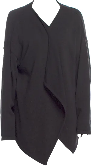 Ivan Grundahl Copenhagen. Black Knit V-Neck Cardigan Style Sweater