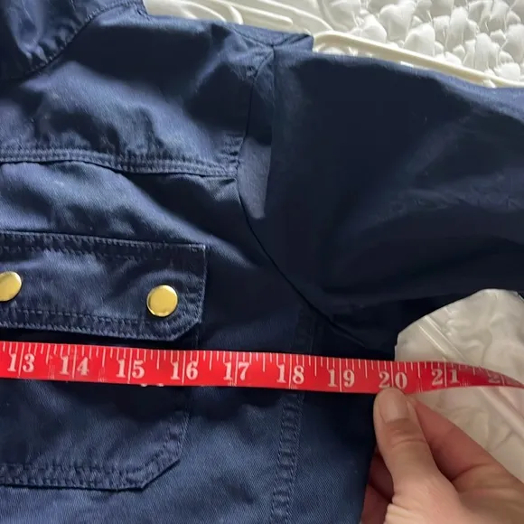 J. Crew Perfect Boyfriend Field Jacket Size Small Navy and Gold