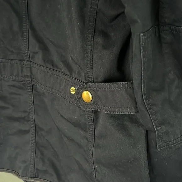 J. Crew Perfect Boyfriend Field Jacket Size Small Navy and Gold