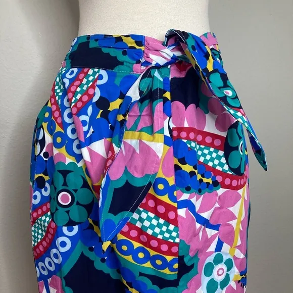 J. Crew Tie-back tulip skirt Ratti kaleidoscope floral