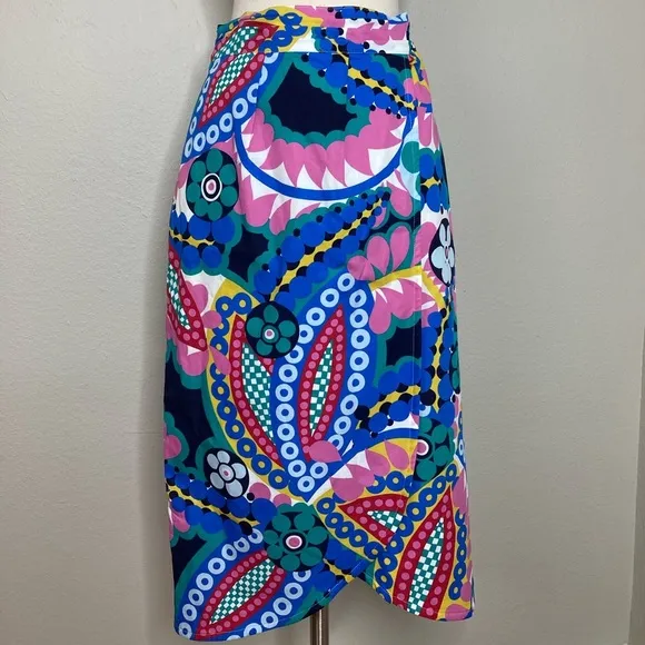 J. Crew Tie-back tulip skirt Ratti kaleidoscope floral