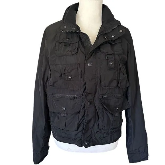 Jack &amp; Jones Utility Black Work Casual Punk Relaxed Fit Jacket
