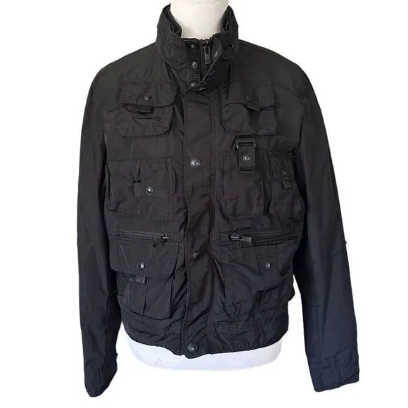 Jack &amp; Jones Utility Black Work Casual Punk Relaxed Fit Jacket