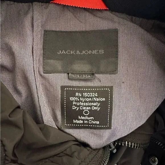 Jack &amp; Jones Utility Black Work Casual Punk Relaxed Fit Jacket