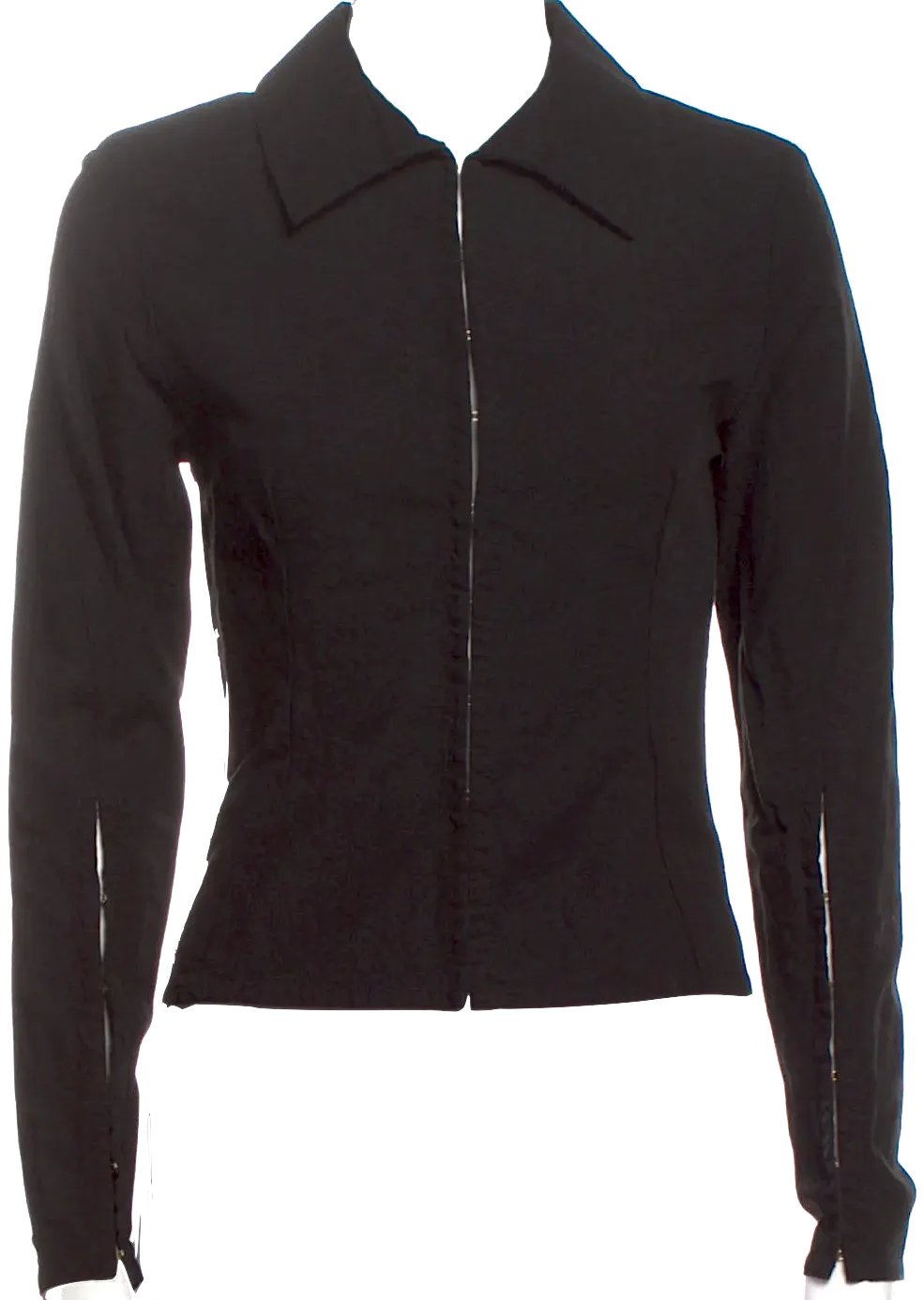 Jacquemus Paris. Black Viscose/Linen Blend Top